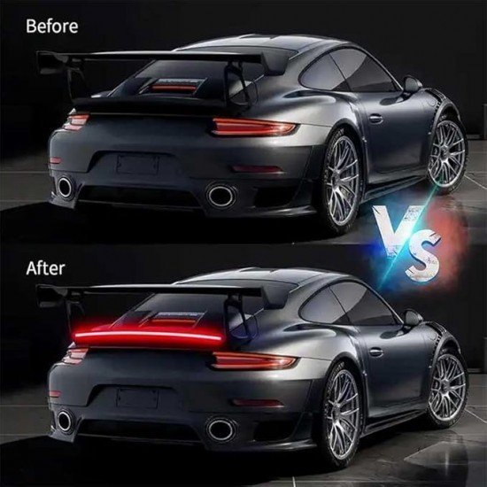 Carbon Fiber Rear LED Spoiler - Universal Fit (Waterproof) 130cm Carbon Fiber Rear LED Spoiler - Universal Fit (Waterproof) 130cm