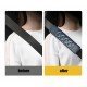 Premium Leather Car Seat Belt Covers - (Pack of 2) Black