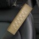 Premium Nappa Leather Car Seat Belt Covers Pack of 2 – Beige