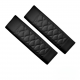 Premium Leather Car Seat Belt Covers - (Pack of 2) Black