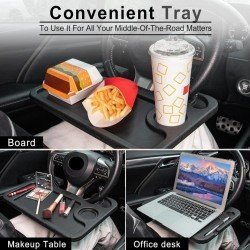 Car Steering Wheel Multipurpose Tray (Black) Car Steering Wheel Multipurpose Tray (Black)