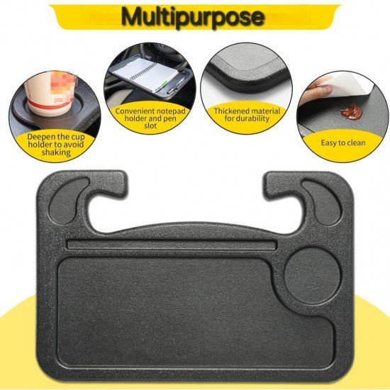 Car Steering Wheel Multipurpose Tray (Black) Car Steering Wheel Multipurpose Tray (Black)