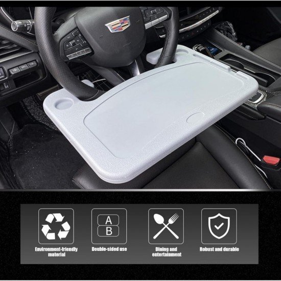 Car Steering Wheel Multipurpose Tray (Grey) Car Steering Wheel Multipurpose Tray (Grey)