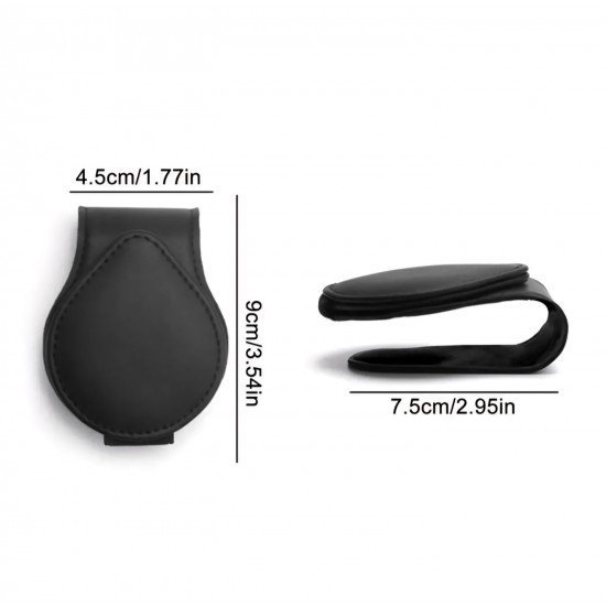Car Sun Visor Glasses Holder Clip – Premium Leather Metal & Magnet Car Sun Visor Glasses Holder Clip – Premium Leather Metal & Magnet