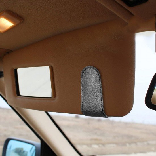 Car Sun Visor Glasses Holder Clip – Premium Leather Metal & Magnet Car Sun Visor Glasses Holder Clip – Premium Leather Metal & Magnet