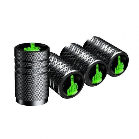 Green Finger 4 Pcs Aluminum Tire Valve Stem Caps - Universal Fit Green Finger 4 Pcs Aluminum Tire Valve Stem Caps - Universal Fit