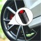 White Finger 4 Pcs Aluminum Tire Valve Stem Caps - Universal Fit