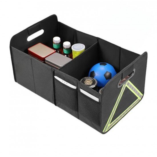 Large Collapsible Car Trunk Organizer With Reflector Band – 600D Oxford Large Collapsible Car Trunk Organizer With Reflector Band – 600D Oxford