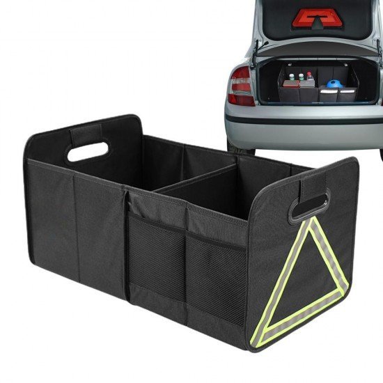 Large Collapsible Car Trunk Organizer With Reflector Band – 600D Oxford Large Collapsible Car Trunk Organizer With Reflector Band – 600D Oxford