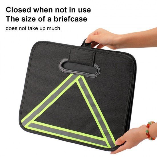 Large Collapsible Car Trunk Organizer With Reflector Band – 600D Oxford Large Collapsible Car Trunk Organizer With Reflector Band – 600D Oxford