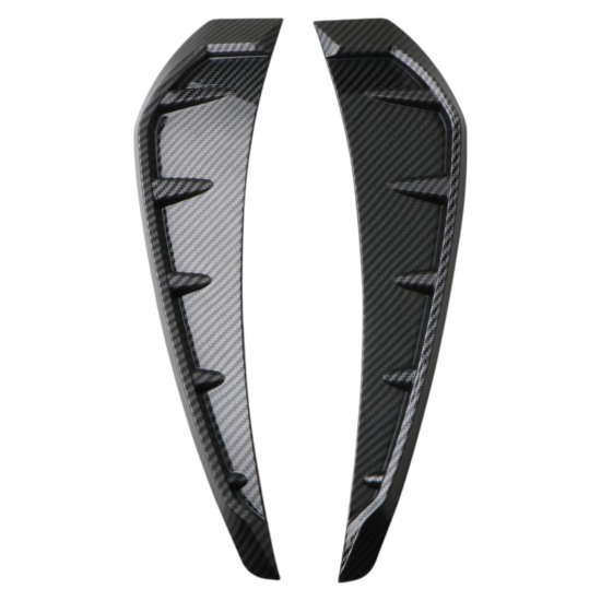 Car Fender Side Vent Grille Spoilers - Universal Fit (Pack of 2) Carbon Fiber Car Fender Side Vent Grille Spoilers - Universal Fit (Pack of 2) Carbon Fiber
