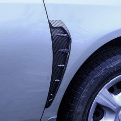 Car Fender Side Vent Grille Spoilers - Universal Fit (Pack of 2) Carbon Fiber Car Fender Side Vent Grille Spoilers - Universal Fit (Pack of 2) Carbon Fiber