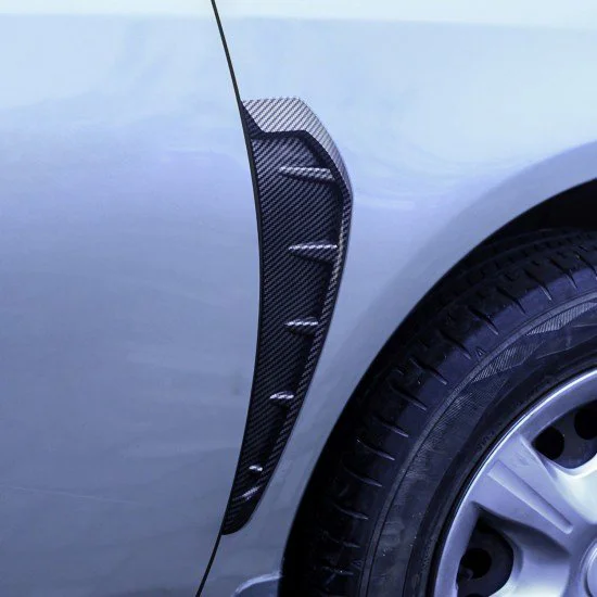 Universal Design Learning Model Car Fender Side Vent Grille Spoilers - Universal Fit (Pack of 2) Carbon ...