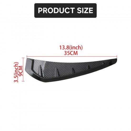 Car Fender Side Vent Grille Spoilers - Universal Fit (Pack of 2) Carbon Fiber Car Fender Side Vent Grille Spoilers - Universal Fit (Pack of 2) Carbon Fiber