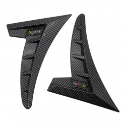 Carbon Fiber Car Fender Shark Emblems | Universal Fit | Pack of 2