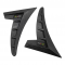 Carbon Fiber Car Fender Shark Emblems | Universal Fit | Pack of 2