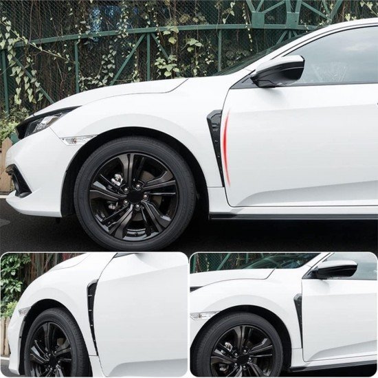 Car Fender Side Vent Sleek Spoilers Carbon Fiber | Universal Fit | Pack of 2