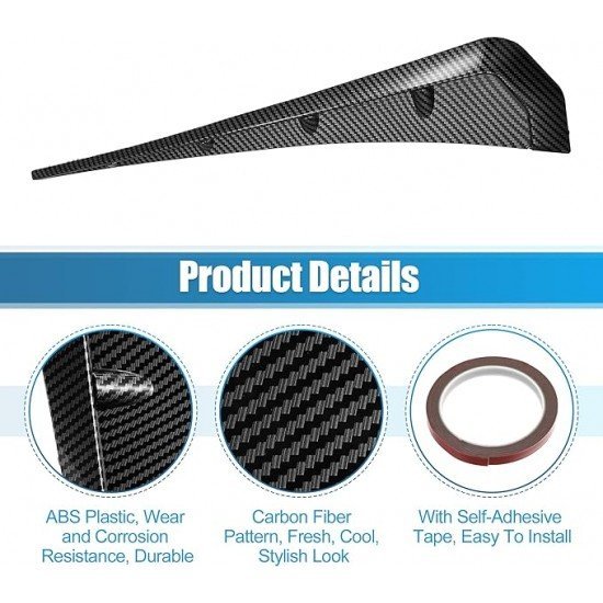 Car Fender Side Vent Sleek Spoilers Carbon Fiber | Universal Fit | Pack of 2