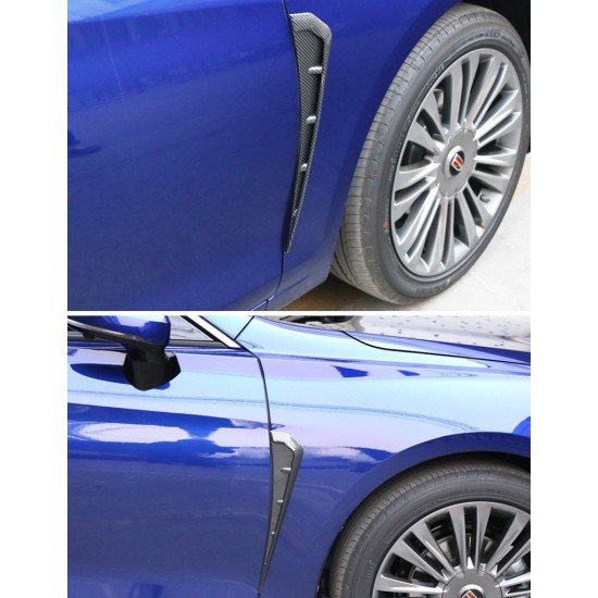 Car Fender Side Vent Sleek Spoilers Carbon Fiber | Universal Fit | Pack of 2