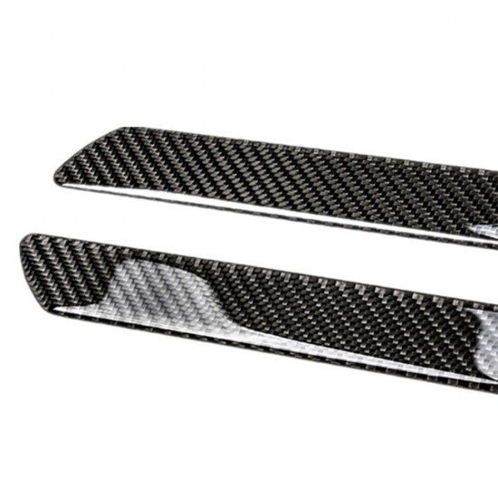 Real Carbon Fiber Car Door Sill Protectors- 4Door Set (Universal Fit, Anti Slip  & Anti Scratch)