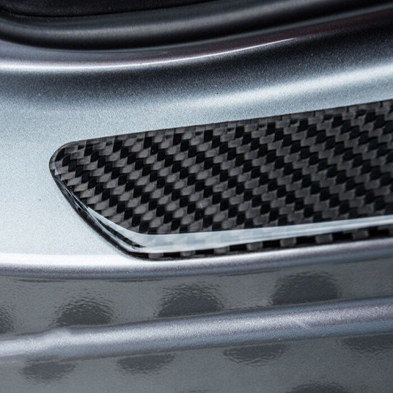 Real Carbon Fiber Car Door Sill Protectors- 4Door Set (Universal Fit, Anti Slip  & Anti Scratch)