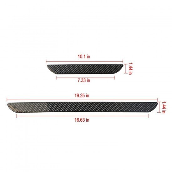 Real Carbon Fiber Car Door Sill Protectors- 4Door Set (Universal Fit, Anti Slip  & Anti Scratch)