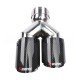 Carbon Fiber Dual Exhaust Tail Tip 2.5 Inch Inlet 3.5 Inch Outlets – Stainless Steel | Universal Fit 