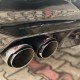 Carbon Fiber Dual Exhaust Tail Tip 2.5 Inch Inlet 3.5 Inch Outlets – Stainless Steel | Universal Fit 