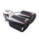 Carbon Fiber Dual Exhaust Tail Tip 2.5 Inch Inlet 3.5 Inch Outlets – Stainless Steel | Universal Fit 