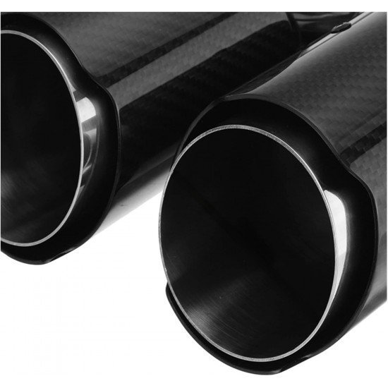 Carbon Fiber Dual Exhaust Tail Tip 2.5 Inch Inlet 3.5 Inch Outlets – Stainless Steel | Universal Fit 