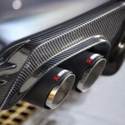 Carbon Fiber Dual Exhaust Tail Tip 2.5 Inch Inlet 3.5 Inch Outlets – Stainless Steel | Universal Fit 