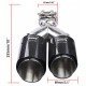 Carbon Fiber Dual Exhaust Tail Tip 2.5 Inch Inlet 3.5 Inch Outlets – Stainless Steel | Universal Fit 
