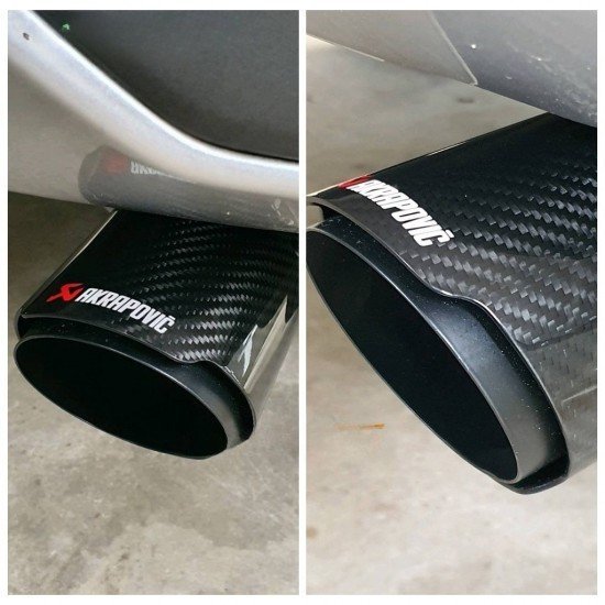 Carbon Fiber Exhaust Tail Tips - 2.5 Inch Inlet & 3.5 Inch Outlet Carbon Fiber Exhaust Tail Tips - 2.5 Inch Inlet & 3.5 Inch Outlet