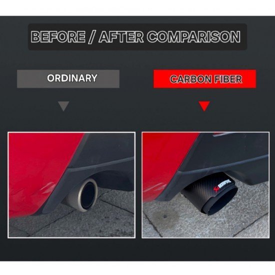 Carbon Fiber Exhaust Tail Tips - 2.5 Inch Inlet & 3.5 Inch Outlet Carbon Fiber Exhaust Tail Tips - 2.5 Inch Inlet & 3.5 Inch Outlet