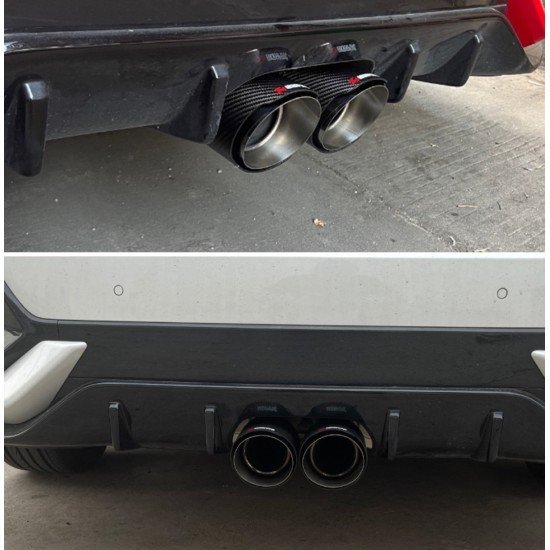 Carbon Fiber Exhaust Tail Tips - 2.5 Inch Inlet & 3.5 Inch Outlet Carbon Fiber Exhaust Tail Tips - 2.5 Inch Inlet & 3.5 Inch Outlet