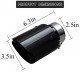Carbon Fiber Exhaust Tail Tips - 2.5 Inch Inlet & 3.5 Inch Outlet Carbon Fiber Exhaust Tail Tips - 2.5 Inch Inlet & 3.5 Inch Outlet