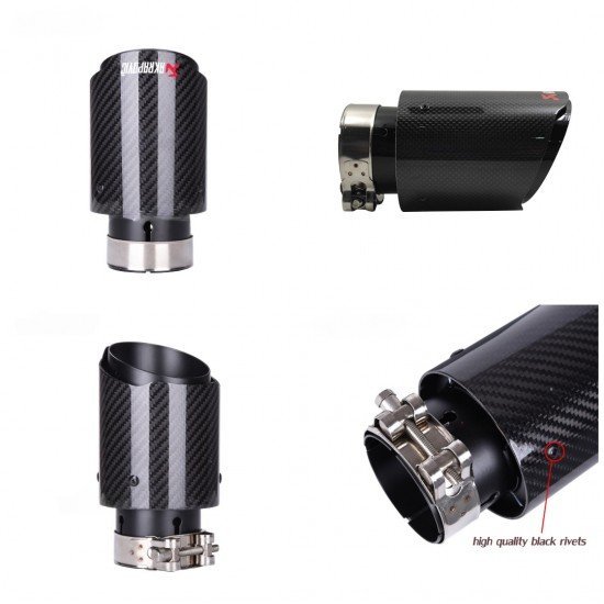 Carbon Fiber Exhaust Tail Tips - 2.5 Inch Inlet & 3.5 Inch Outlet Carbon Fiber Exhaust Tail Tips - 2.5 Inch Inlet & 3.5 Inch Outlet
