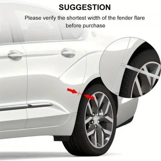 Carbon Fiber Universal Fender Flares 1.5M 2 Inch Wide – ABS | Front & Rear Fender Strip