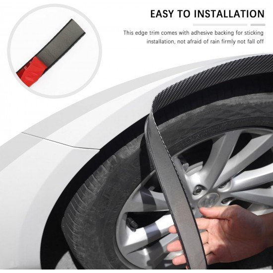 Carbon Fiber Universal Fender Flares 1.5M 2 Inch Wide – ABS | Front & Rear Fender Strip