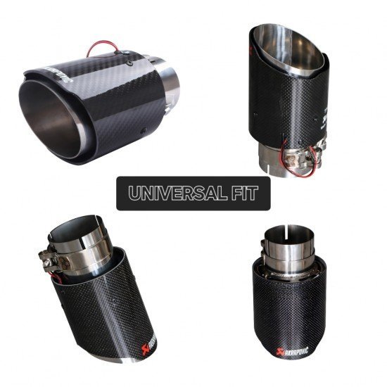 Carbon Fiber LED Exhaust Tail Tip 2.5 Inch Inlet 3.5 Inch Outlet – Blue & Red LED Glow | Universal Fit Carbon Fiber LED Exhaust Tail Tip 2.5 Inch Inlet 3.5 Inch Outlet – Blue & Red LED Glow | Universal Fit