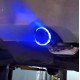 Carbon Fiber LED Exhaust Tail Tip 2.5 Inch Inlet 3.5 Inch Outlet – Blue & Red LED Glow | Universal Fit Carbon Fiber LED Exhaust Tail Tip 2.5 Inch Inlet 3.5 Inch Outlet – Blue & Red LED Glow | Universal Fit
