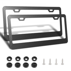 Carbon Fiber print License Plate Frames (North America) - Set of 2