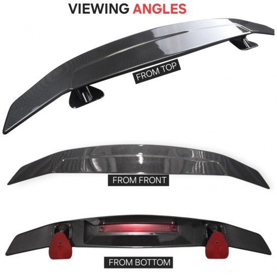 3D Carbon Fiber Car Rear Spoiler Wing | Universal Fit Sedan | 132CM 3D Carbon Fiber Car Rear Spoiler Wing | Universal Fit Sedan | 132CM
