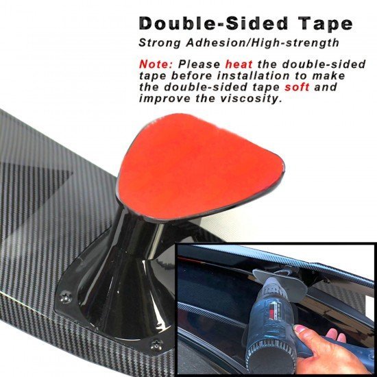3D Carbon Fiber Car Rear Spoiler Wing | Universal Fit Sedan | 132CM 3D Carbon Fiber Car Rear Spoiler Wing | Universal Fit Sedan | 132CM