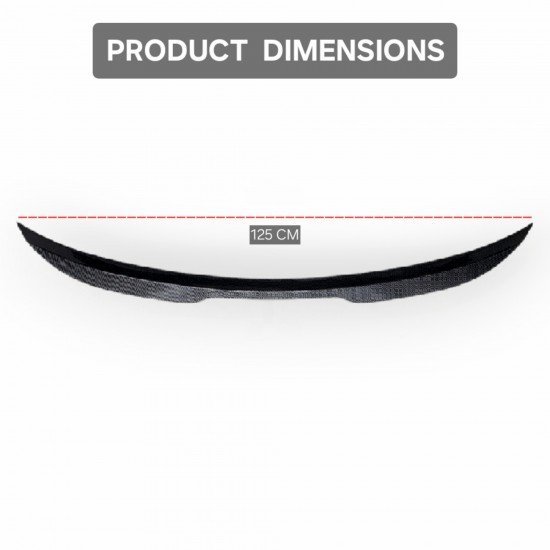 Carbon Fiber Sports Car Rear Spoiler - Universal Fit 125CM Carbon Fiber Sports Car Rear Spoiler - Universal Fit 125CM