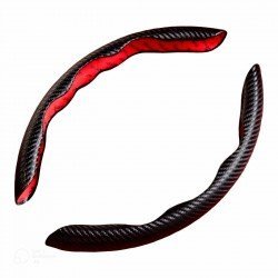 Carbon Fiber Steering Wheel Covers - Universal Fit (5 Colors)