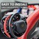Carbon Fiber Steering Wheel Covers - Universal Fit (5 Colors) Carbon Fiber Steering Wheel Covers - Universal Fit (5 Colors)
