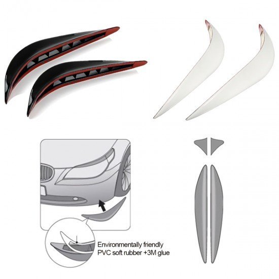 Curved Corner Bumper Guards - Universal Fit - (2 Pack ) 2 Colors