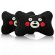 Kumamon Bear Car Neck Pillows Pack of 2 - Soft Flannel Headrest Cushions