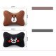 Kumamon Bear Car Neck Pillows Pack of 2 - Soft Flannel Headrest Cushions